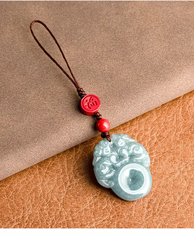 Jade Peace Pendant with Red Bracelet — feature 10