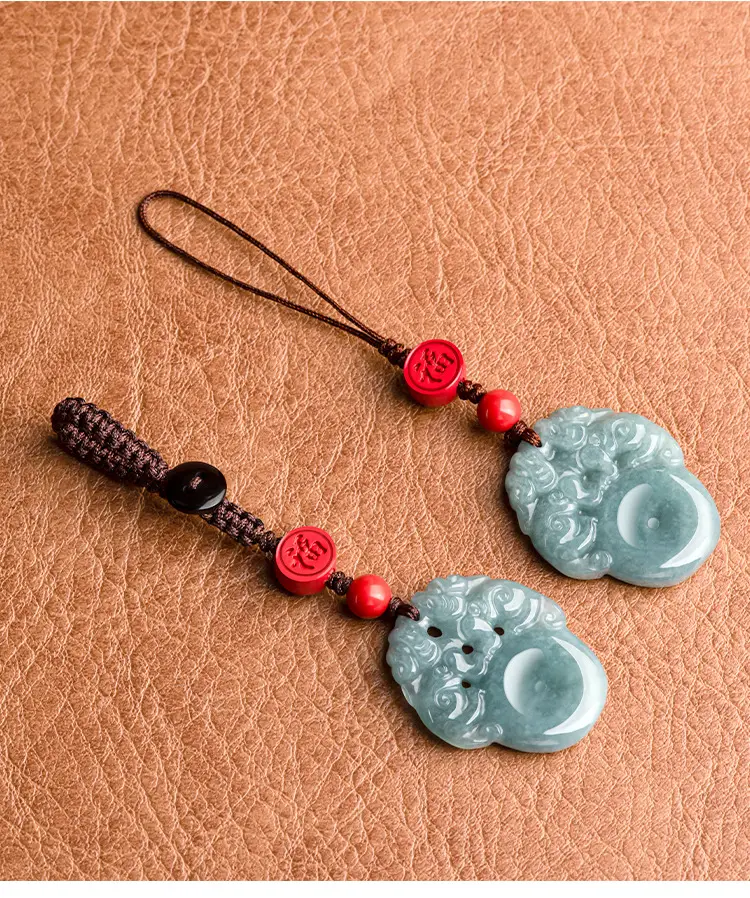 Jade Peace Pendant with Red Bracelet — feature 14