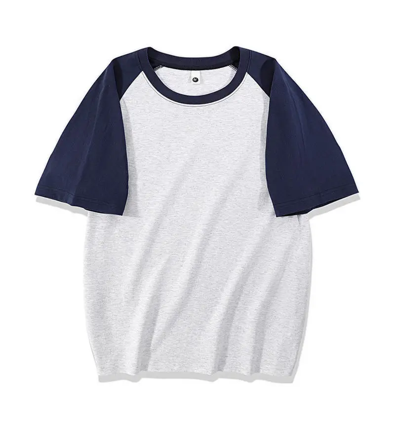 Women's Grey Black Contrast T-Shirt 230g Cotton - Image 5