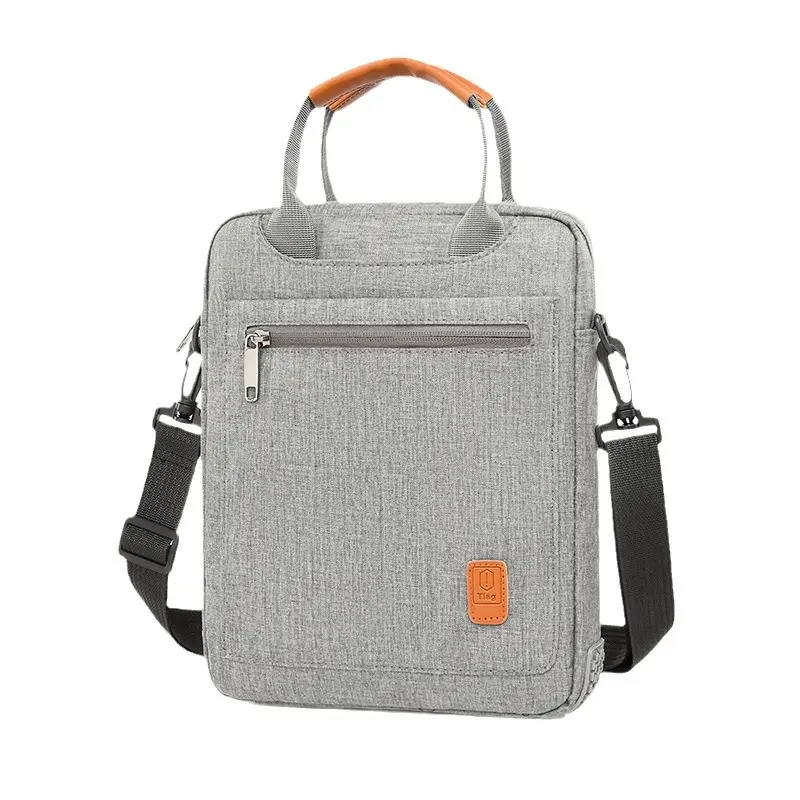 Men's Grey Business Shoulder Crossbody Bag 13"