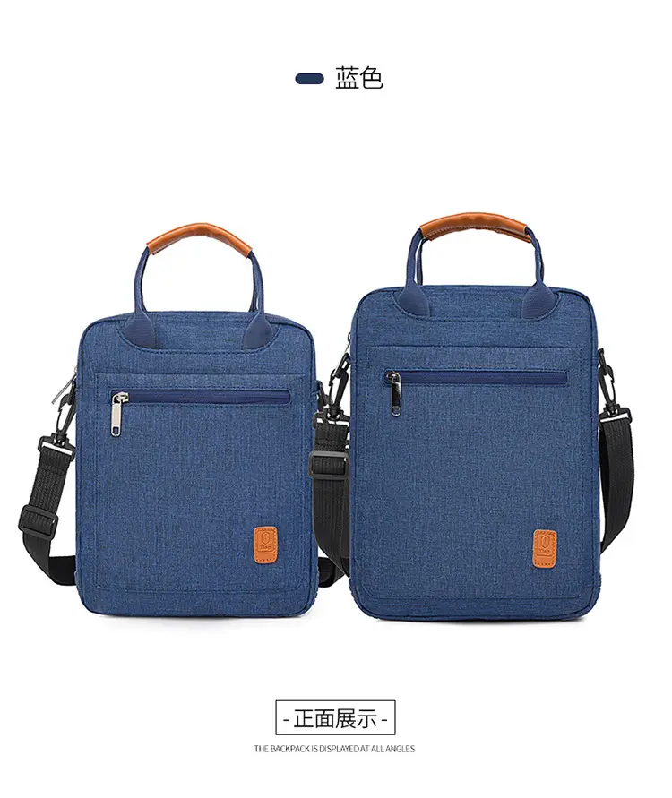 Men's Grey Business Shoulder Crossbody Bag 13" — feature 30