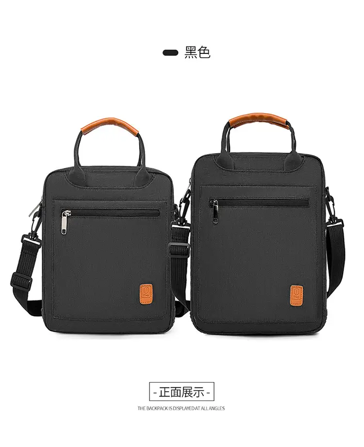 Men's Grey Business Shoulder Crossbody Bag 13" — feature 31