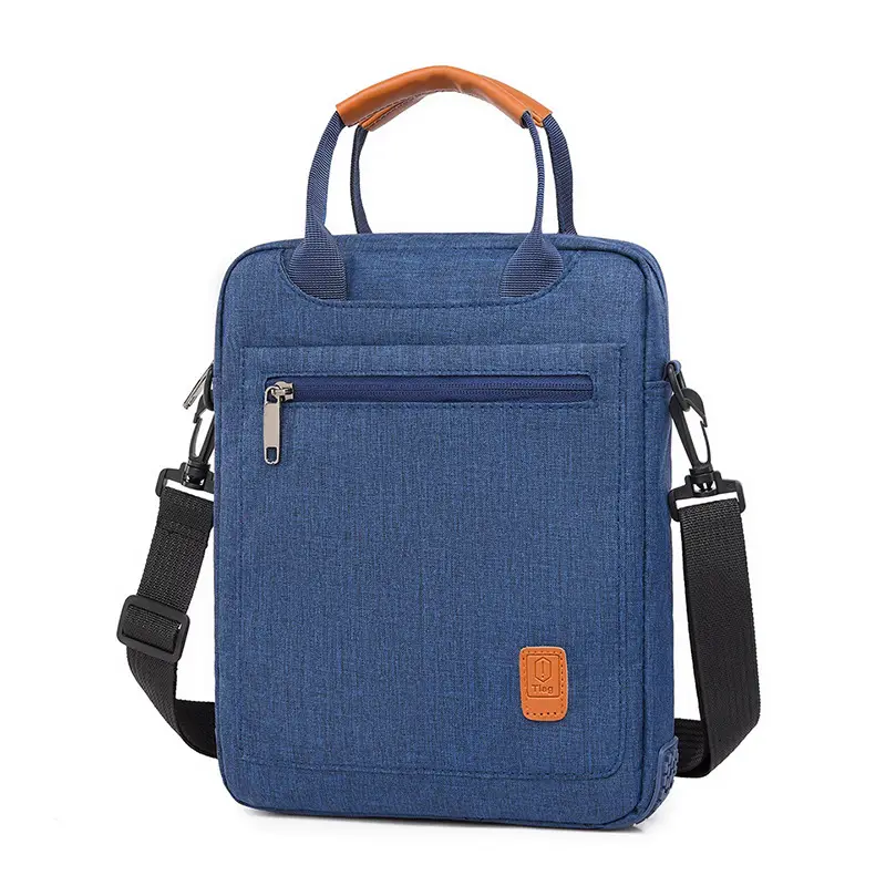 Men's Grey Business Shoulder Crossbody Bag 13"