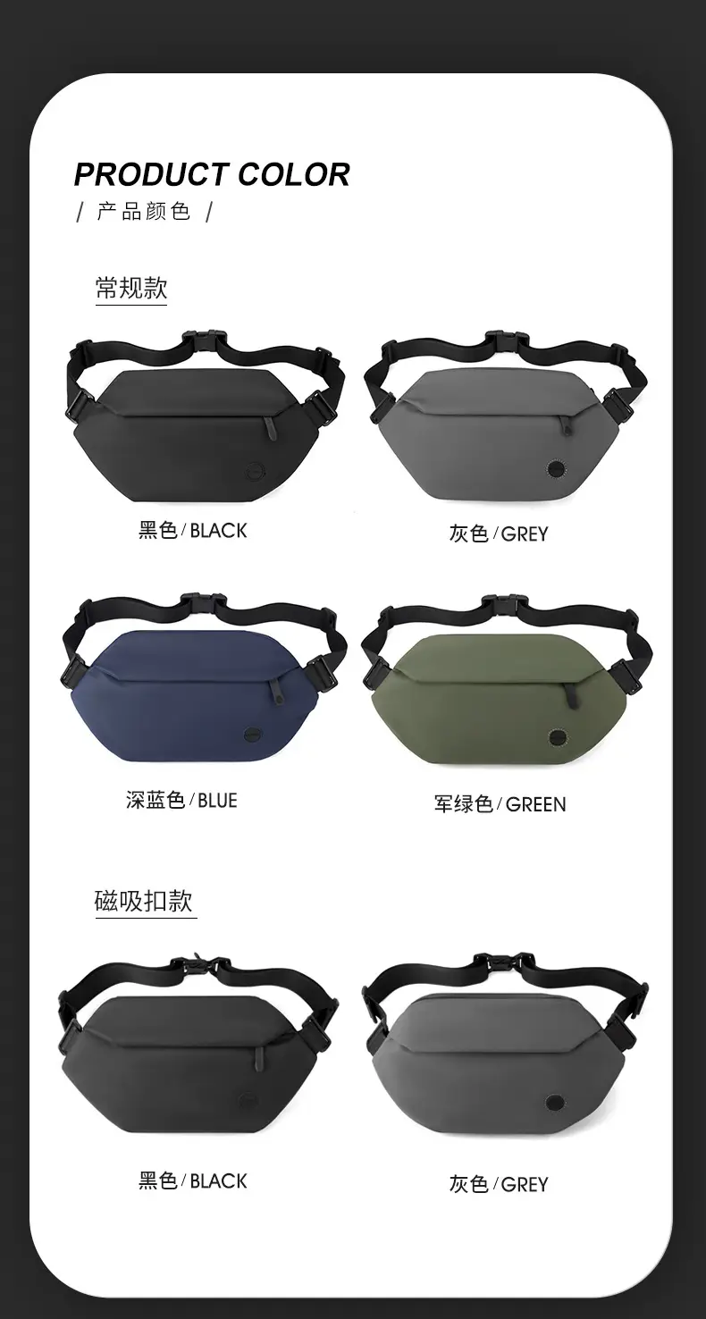 Multi-functional Phone Waist Bag Nylon Black — feature 17