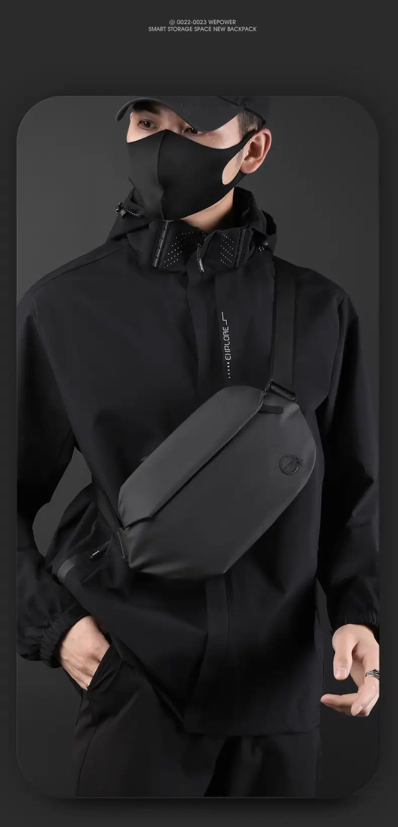 Multi-functional Phone Waist Bag Nylon Black — feature 7