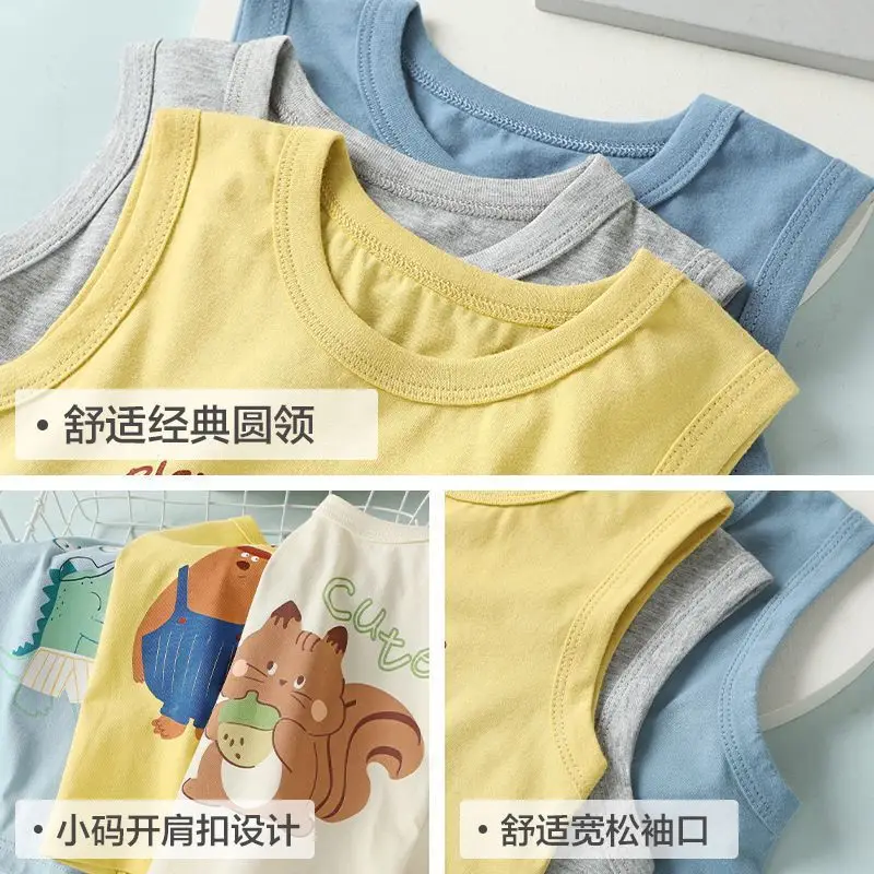 Baby Printed Sleeveless Vest Light Green Summer - Image 9
