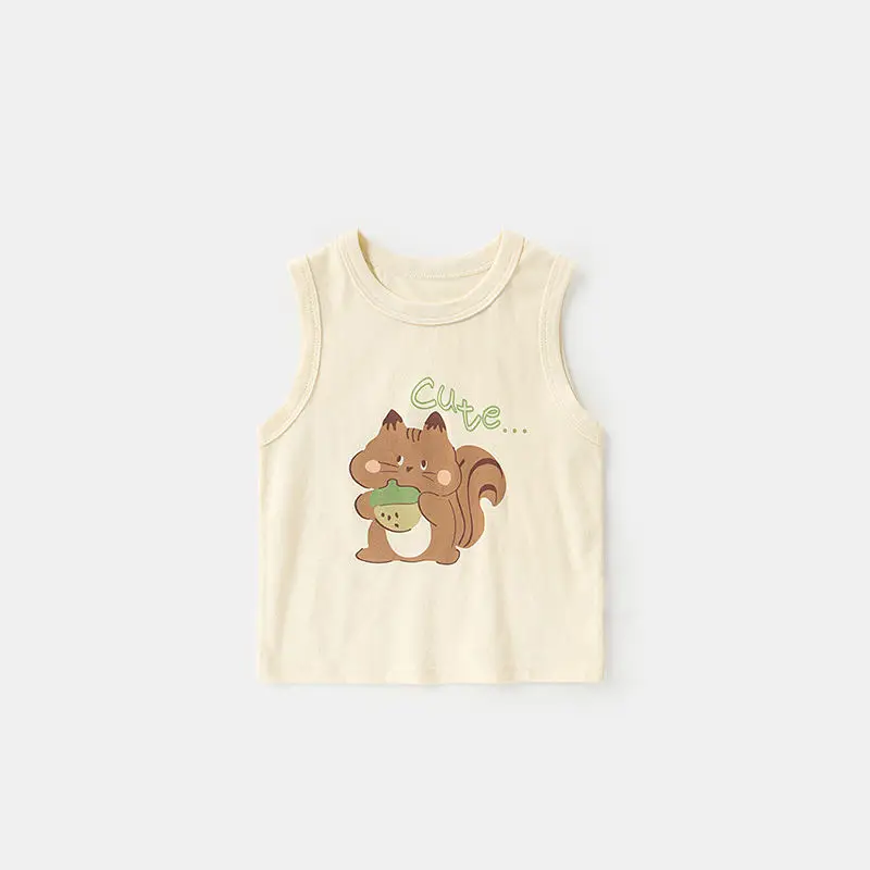 Baby Printed Sleeveless Vest Light Green Summer - Image 2