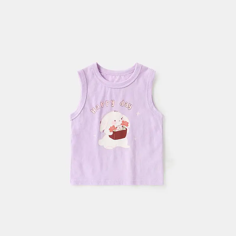 Baby Printed Sleeveless Vest Light Green Summer - Image 6