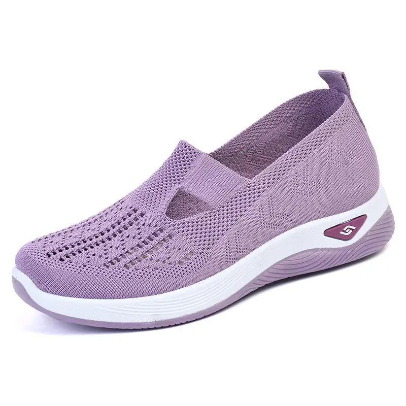 Cloth Shoes for Mothers, Sandals with Non-Slip Soft Soles, Elderly Women's Shoes, Versatile Walking Shoes for Seniors, Comfortable and Not Tiring on the Feet, Fly-Knit Fabric - Image 6