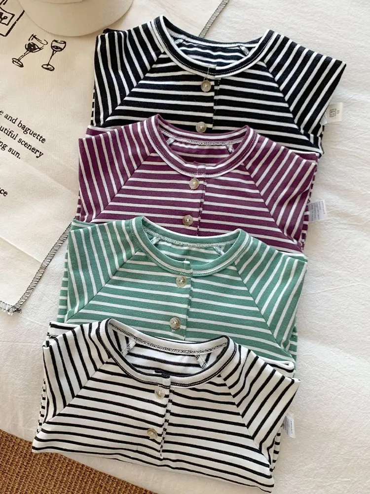 New Boys T-Shirt Striped Cotton 2024 - Image 5