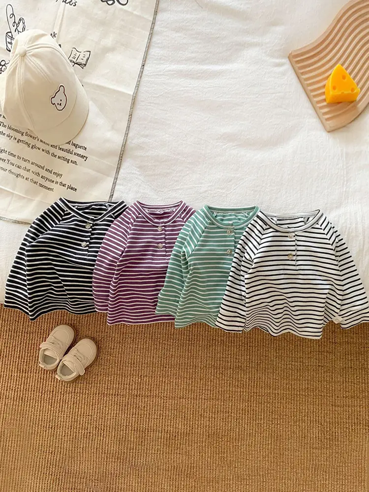 New Boys T-Shirt Striped Cotton 2024 - Image 8