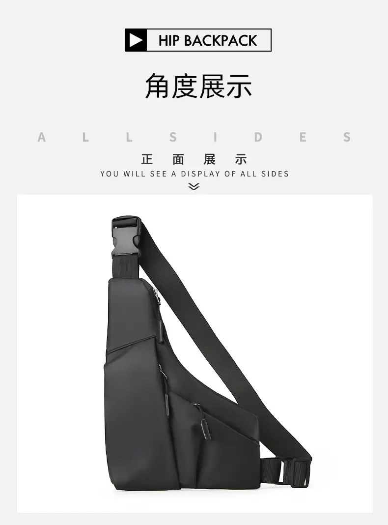Men's Crossbody Shoulder Bag Grey Lightweight Sports Outdoor — feature 23