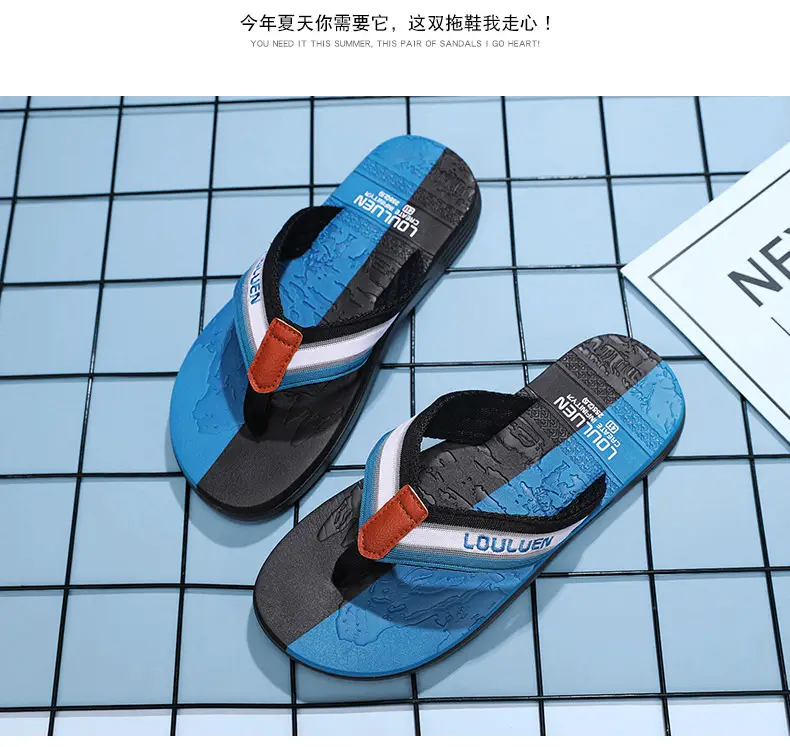 Summer plus size flip-flops men's outdoor flip-flops casual trendy non-slip personality fashion beach sandals — feature 12