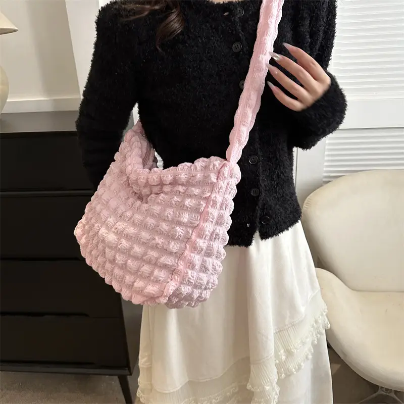 Pink Embroidered Shoulder Bag for Women 2026 - Image 9