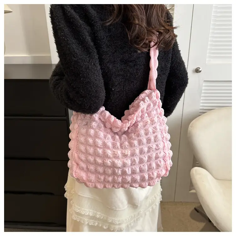 Pink Embroidered Shoulder Bag for Women 2026 — feature 10