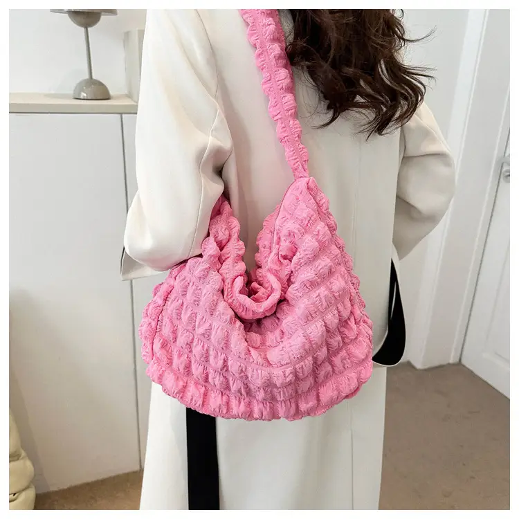 Pink Embroidered Shoulder Bag for Women 2026 — feature 18