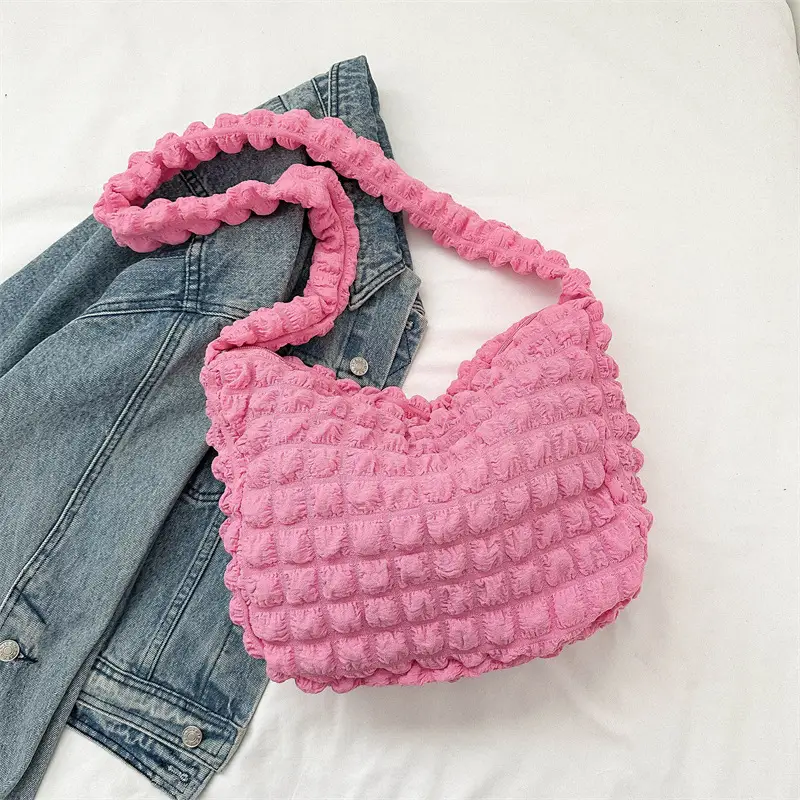 Pink Embroidered Shoulder Bag for Women 2026 - Image 2