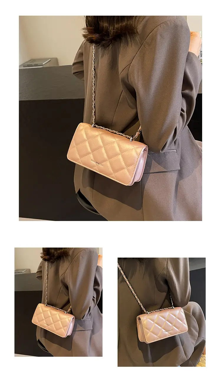 White Quilted Chain Shoulder Bag for Women — feature 11