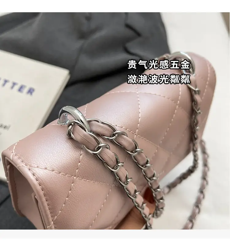 White Quilted Chain Shoulder Bag for Women — feature 4