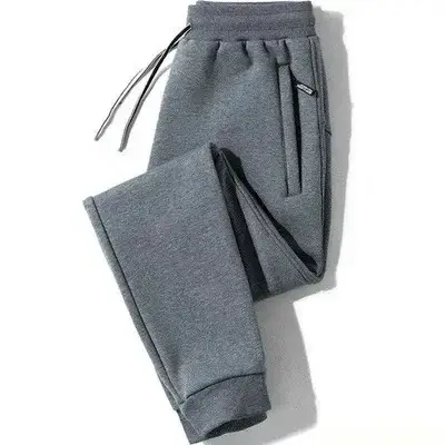 Men Grey Sweatpants Ankle Tied Spring Autumn Casual Pants - Image 14