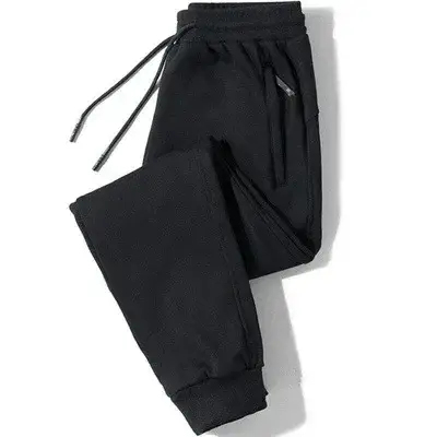 Men Grey Sweatpants Ankle Tied Spring Autumn Casual Pants - Image 7