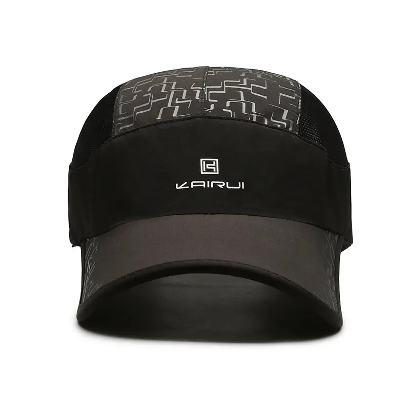 Men's Black Mesh Baseball Cap with Logo