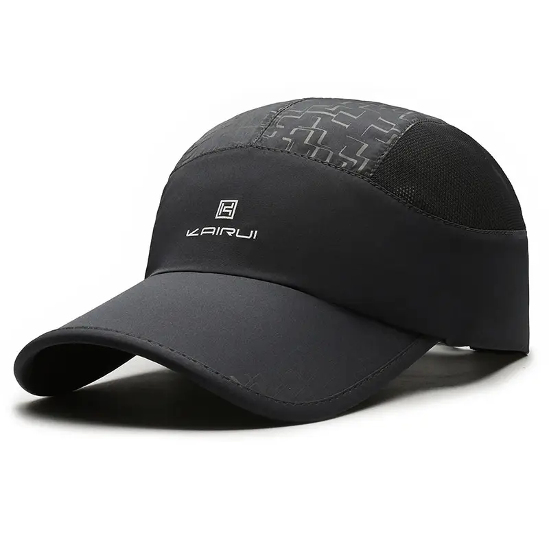 Men's Black Mesh Baseball Cap with Logo