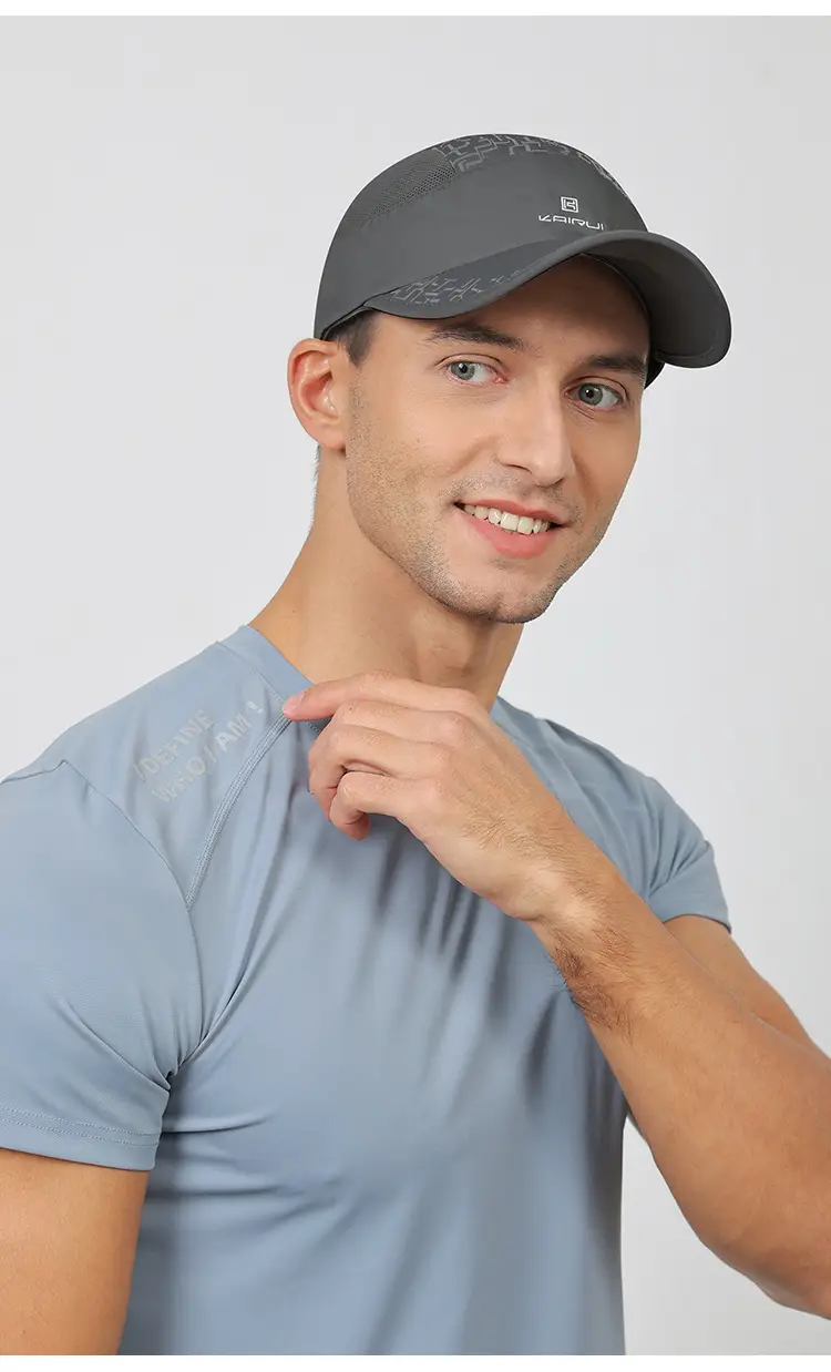 Men's Black Mesh Baseball Cap with Logo — feature 19