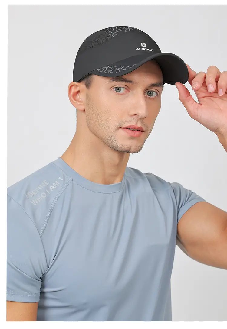 Men's Black Mesh Baseball Cap with Logo — feature 20