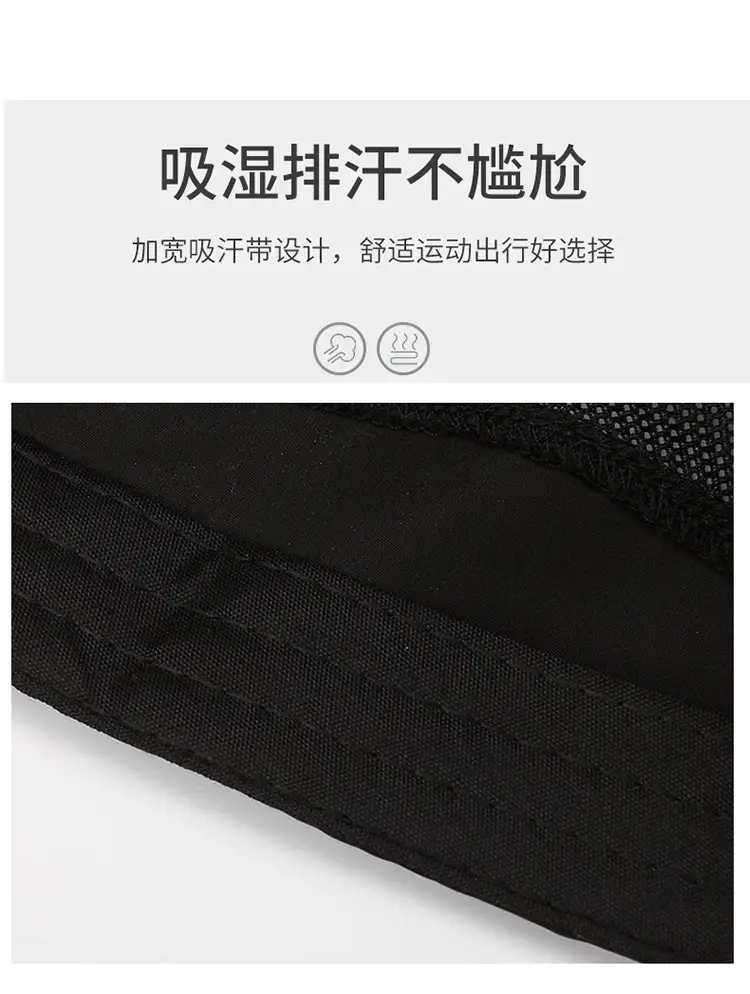 Men's Black Mesh Baseball Cap with Logo — feature 8