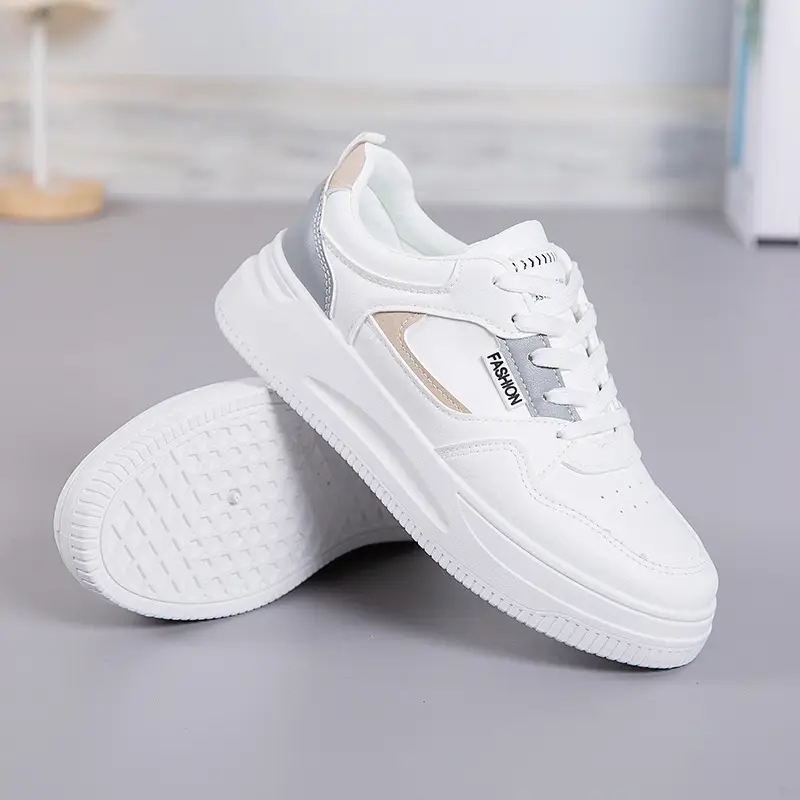 Women's White Skechers 2025 Thick Sole Sports Casual Shoes - Image 4