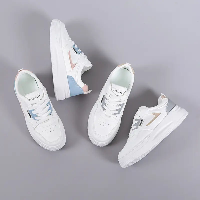 Women's White Skechers 2025 Thick Sole Sports Casual Shoes - Image 5