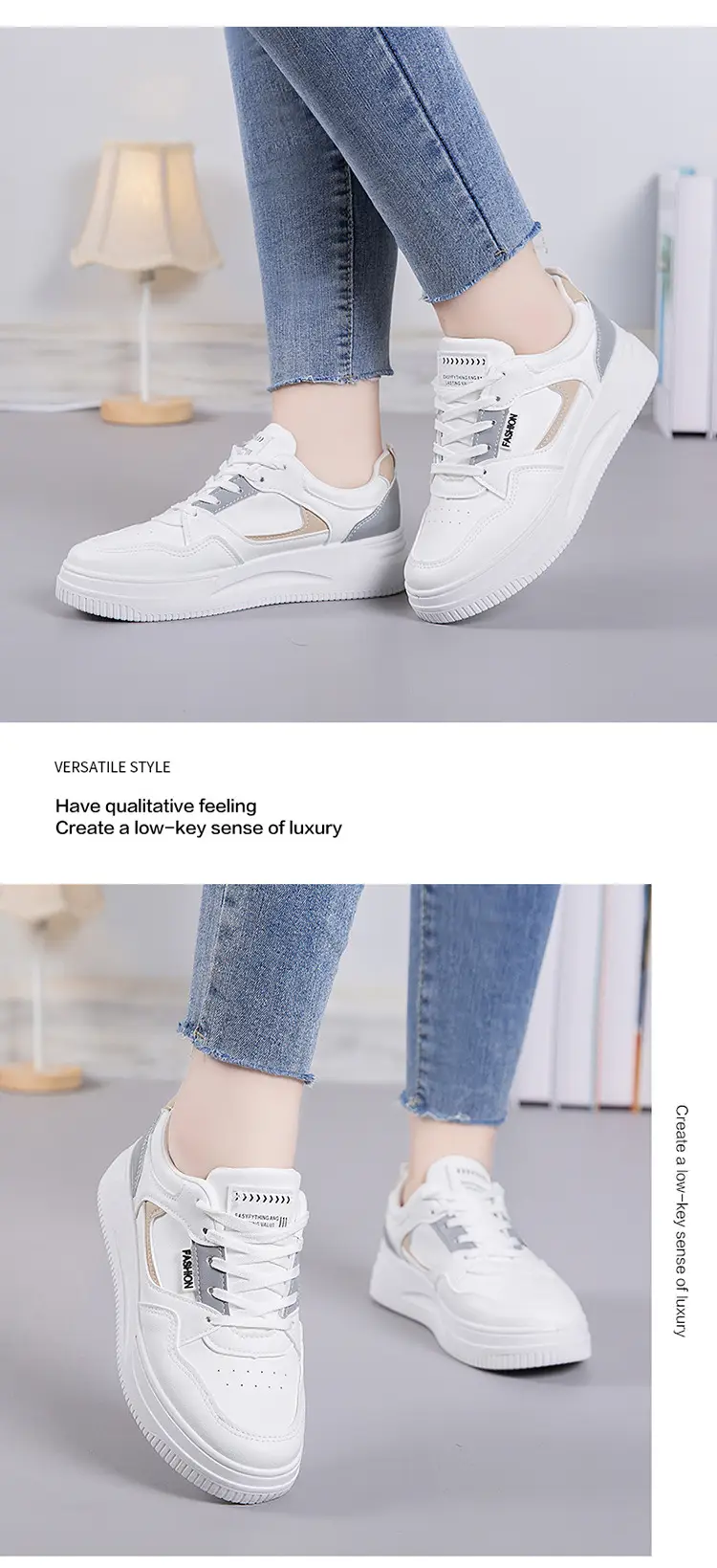Women's White Skechers 2025 Thick Sole Sports Casual Shoes โ feature 14