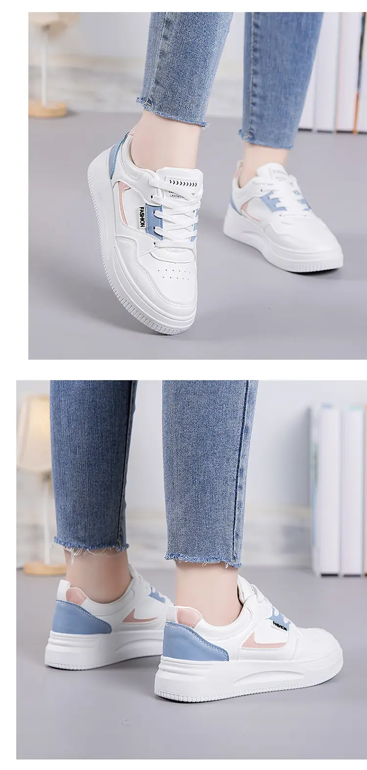 Women's White Skechers 2025 Thick Sole Sports Casual Shoes โ feature 16
