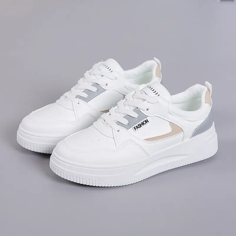 Women's White Skechers 2025 Thick Sole Sports Casual Shoes - Image 2