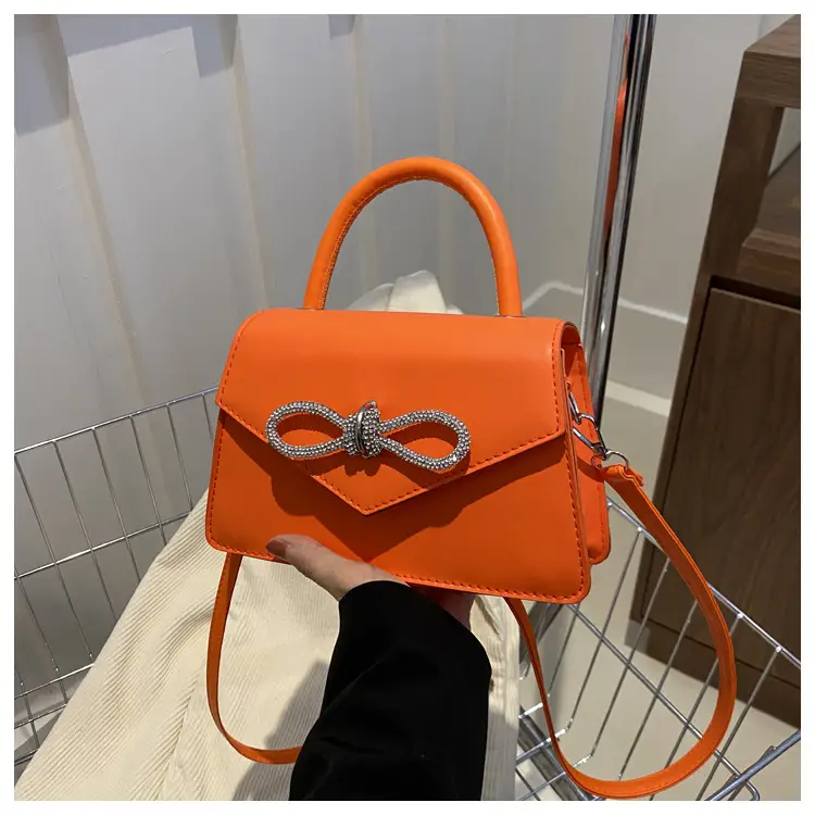 Women's Blue Bow Stitching Crossbody Bag — feature 15