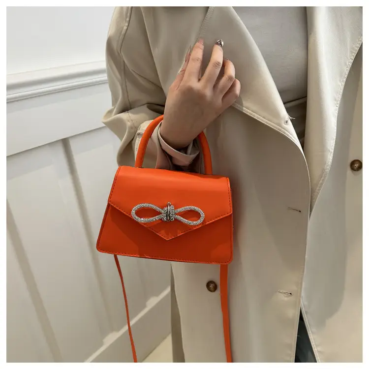 Women's Blue Bow Stitching Crossbody Bag — feature 17