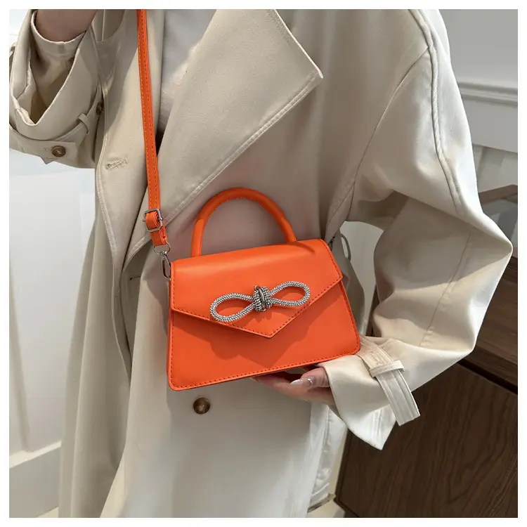 Women's Blue Bow Stitching Crossbody Bag — feature 19