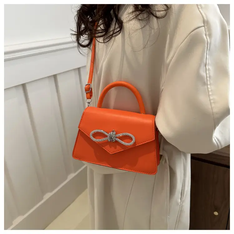 Women's Blue Bow Stitching Crossbody Bag — feature 20
