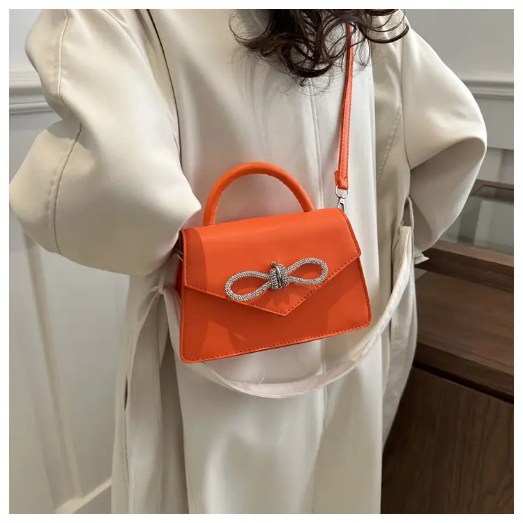 Women's Blue Bow Stitching Crossbody Bag — feature 21