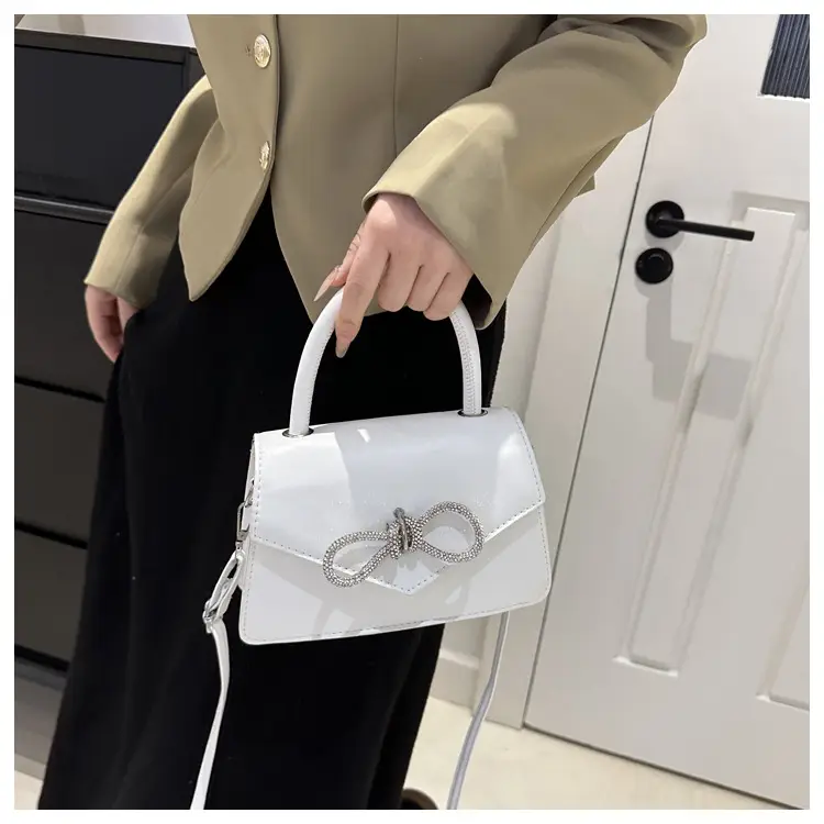 Women's Blue Bow Stitching Crossbody Bag — feature 35