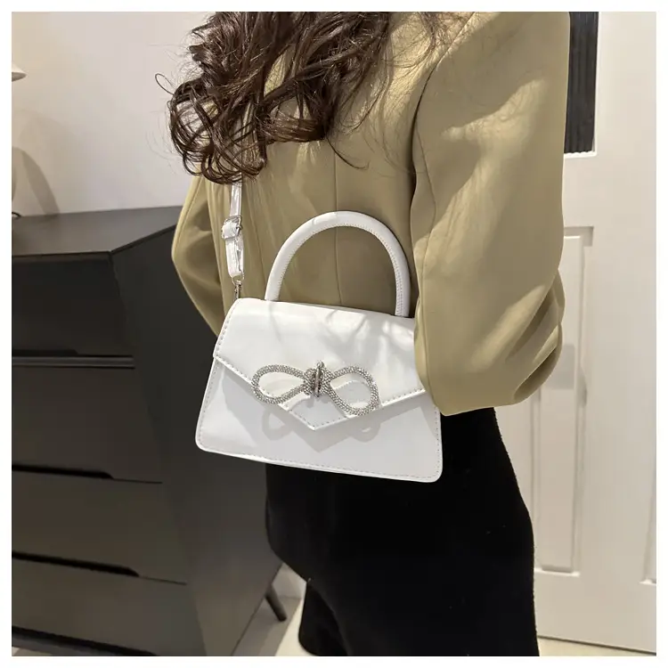 Women's Blue Bow Stitching Crossbody Bag — feature 37