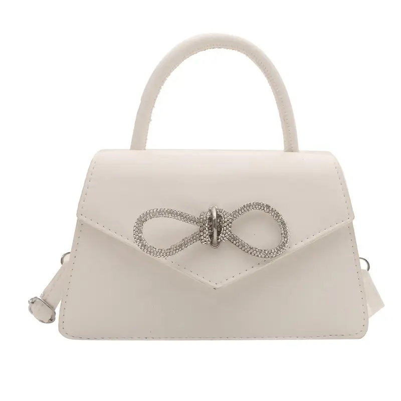 Women's Blue Bow Stitching Crossbody Bag - Image 2