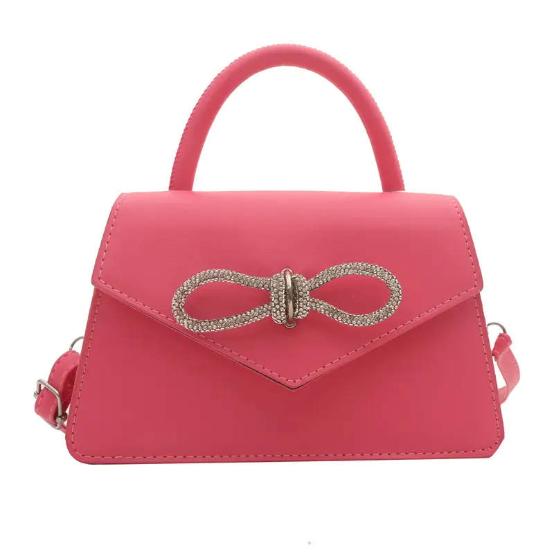 Women's Blue Bow Stitching Crossbody Bag - Image 3