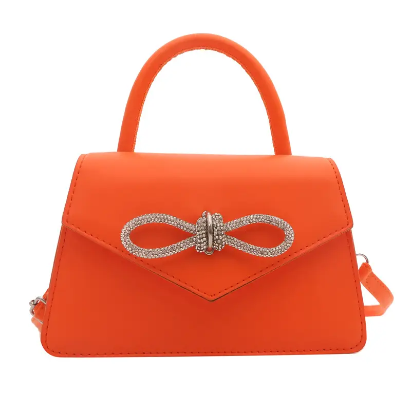 Women's Blue Bow Stitching Crossbody Bag - Image 4