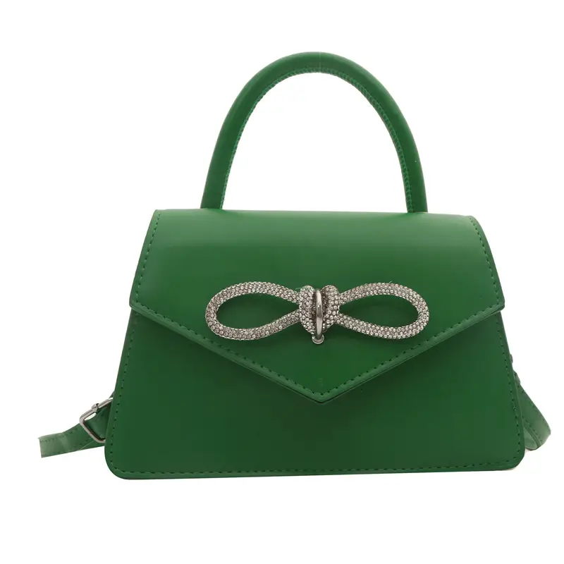 Women's Blue Bow Stitching Crossbody Bag - Image 5