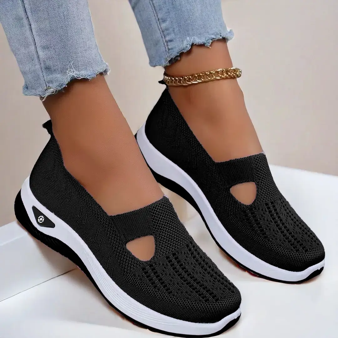 Middle-Aged and Elderly Women's Shoes 2024 Spring Model, Mesh Breathable Soft-Soled Lightweight Shoes for Seniors, Fly-Knit Women's Shoes, Lightweight and Breathable - Image 8
