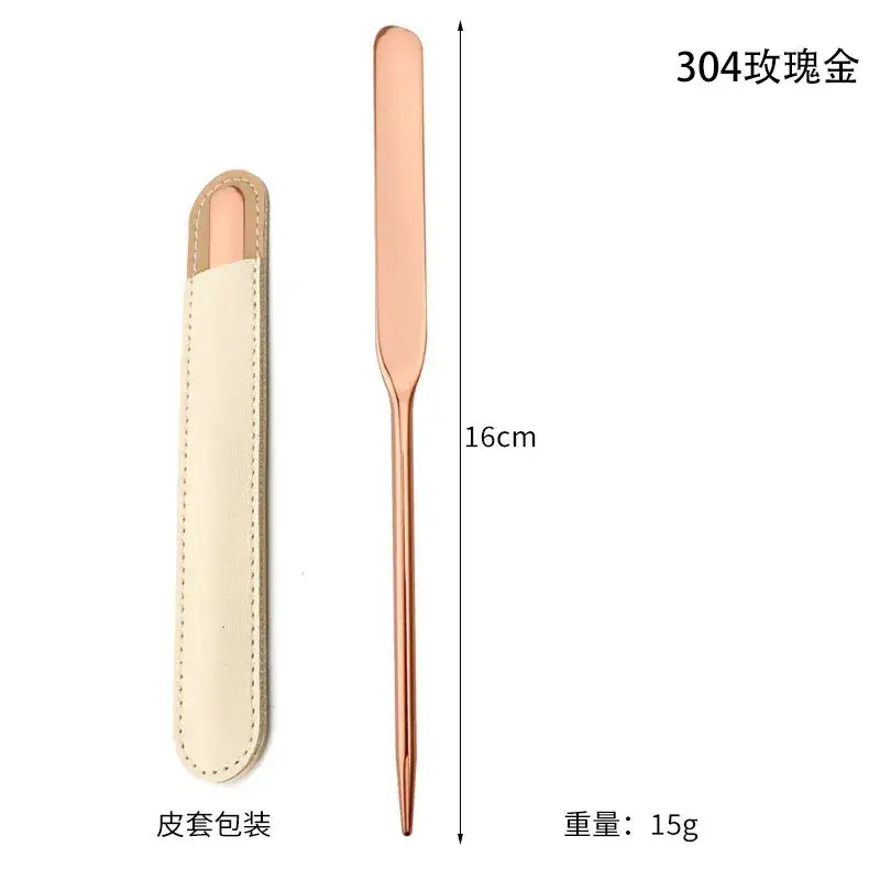 304 Stainless Steel Color Mixing Stick Foundation Scraper