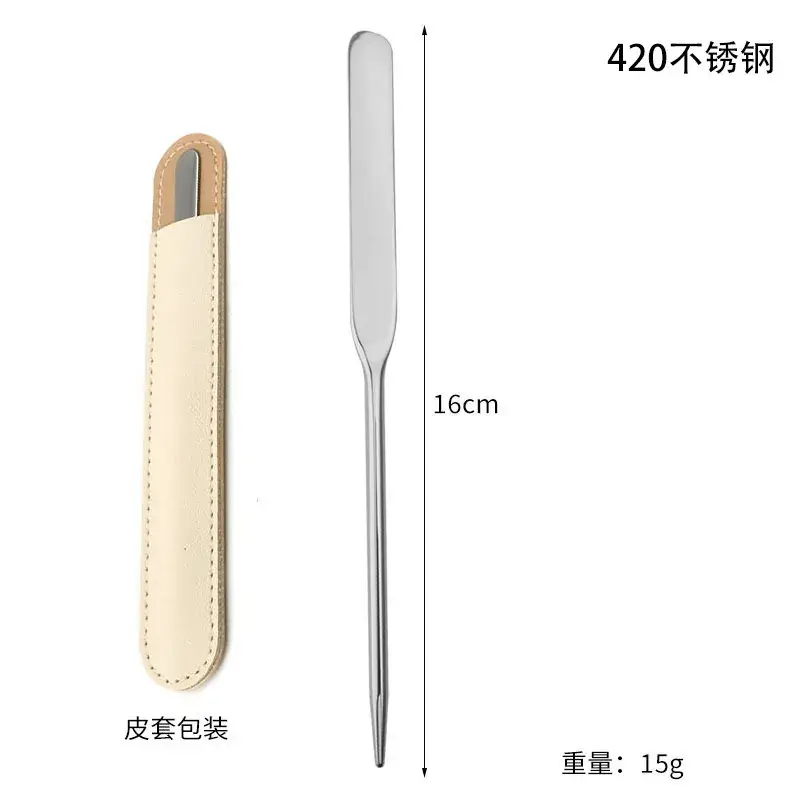 304 Stainless Steel Color Mixing Stick Foundation Scraper