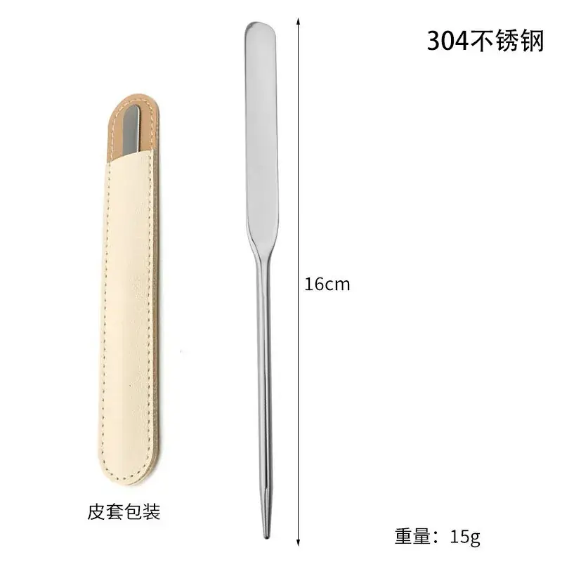 304 Stainless Steel Color Mixing Stick Foundation Scraper